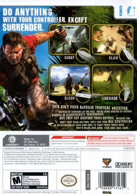 Far Cry- Vengeance box cover back